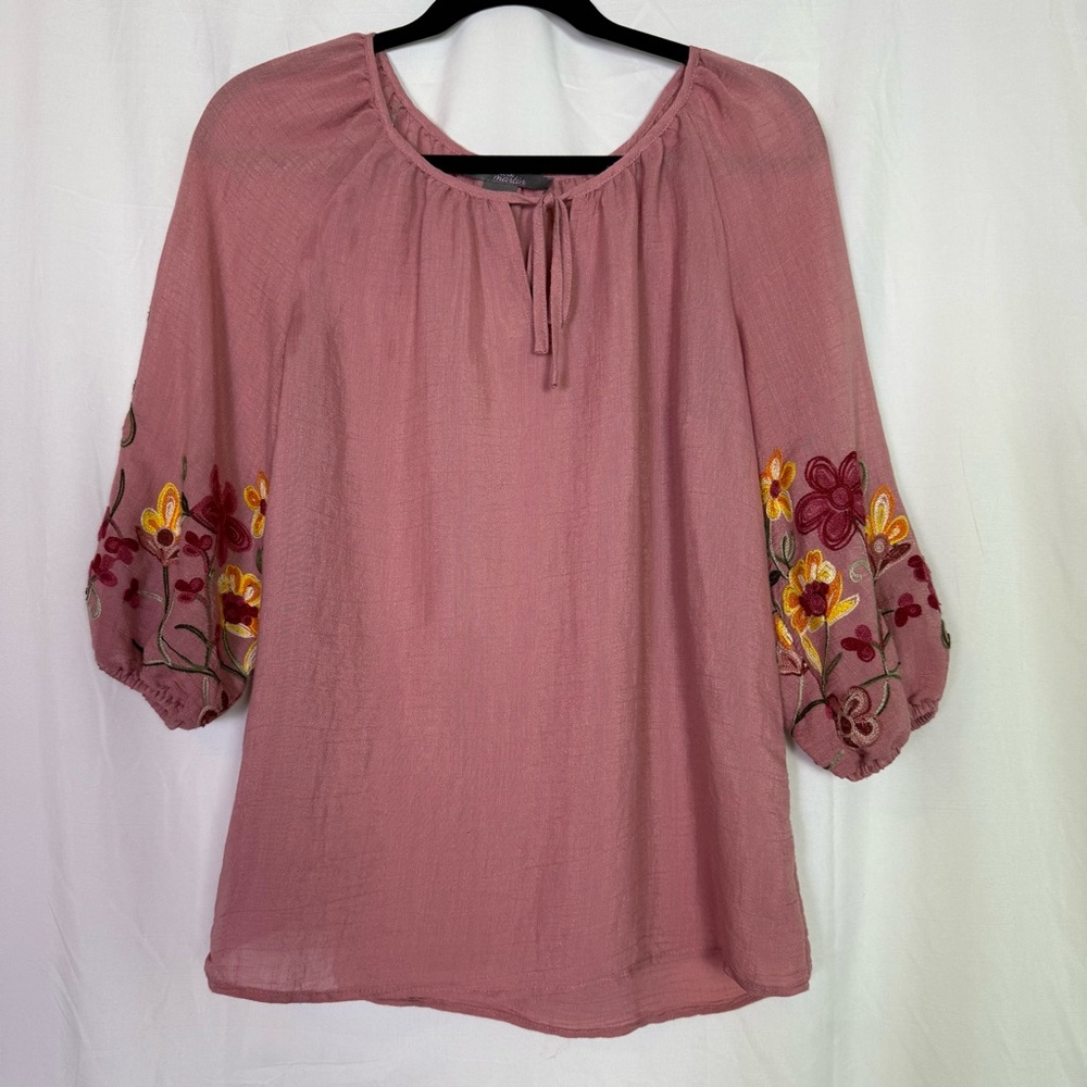 Boho Embroidered Peasant Blouse – Olivia & Martin